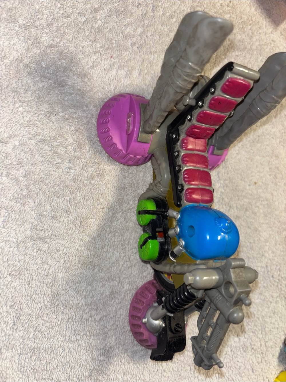 Inspector gadget 1990 Toy Ride-On Bug Vehicle - Blue, Purple, Green